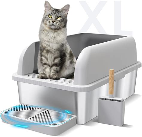 iprimio stainless steel litter box|stainless steel litter box enclosure.